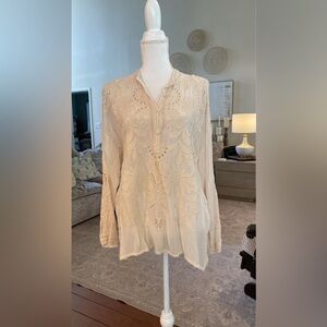 Johnny Was monochromatic tunic